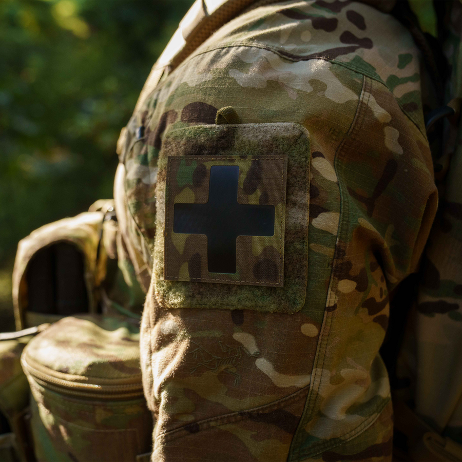 Medic cross and flag