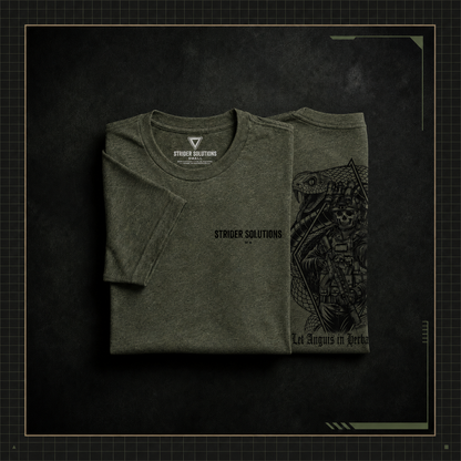 Strider Solutions Latet Anguis in Herba tee — Grey Man operator concept