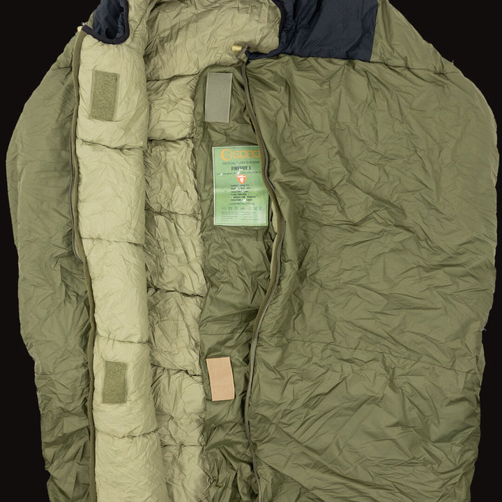 Fireside 3 Sleeping Bag — inner baffle and lining